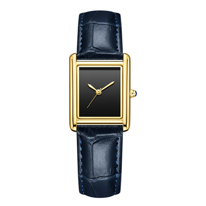 Couple Leather Watch Strap Simple Square Student&