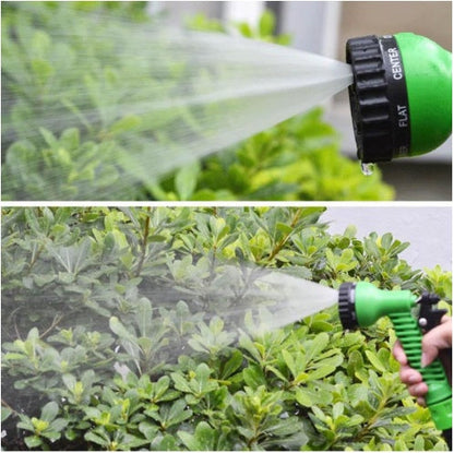 Telescopic Latex Water Hose with High-Pressure Spray Gun
