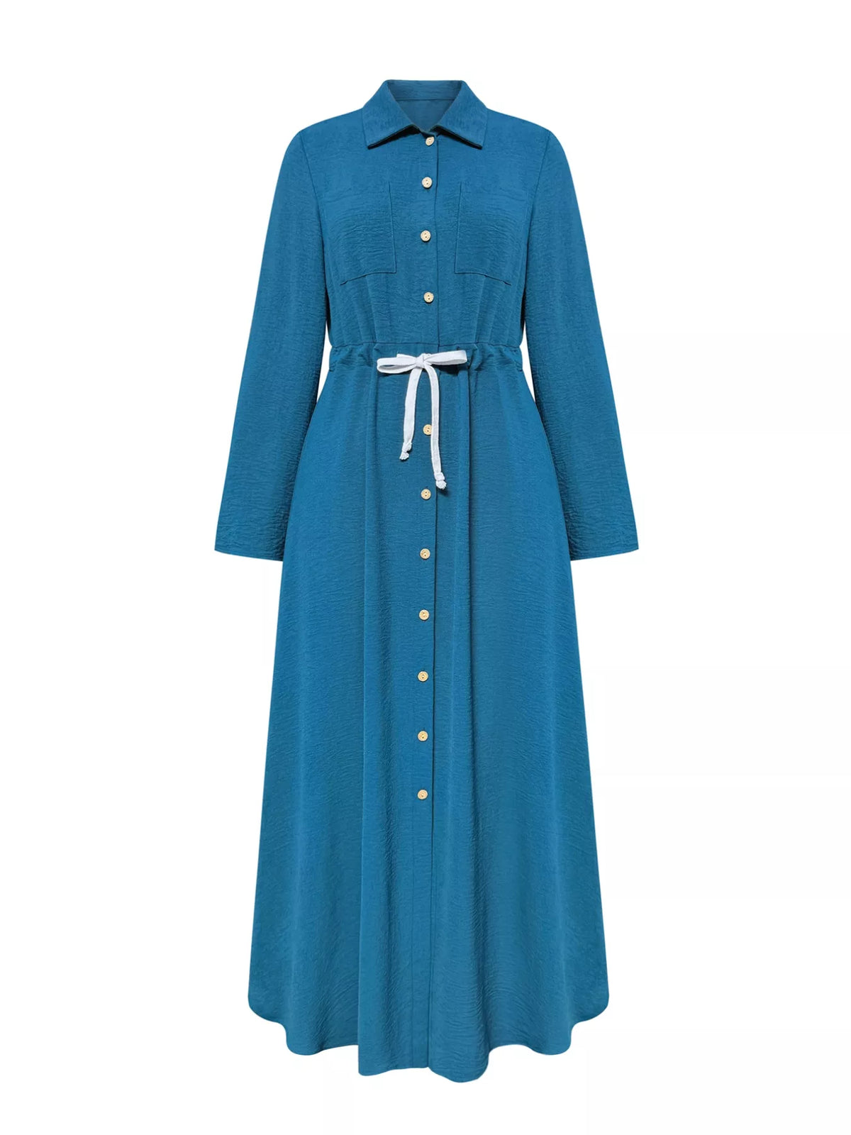 Button-Down Long Sleeve Dress