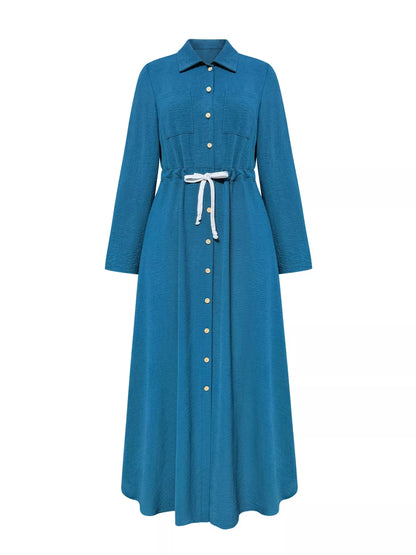 Button-Down Long Sleeve Dress