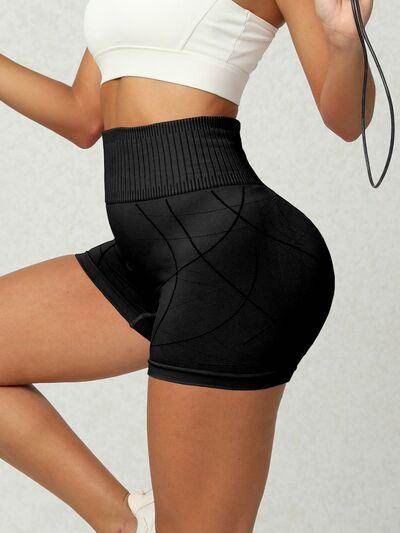 High Waist Active Shorts for Women with Stretch Fabric