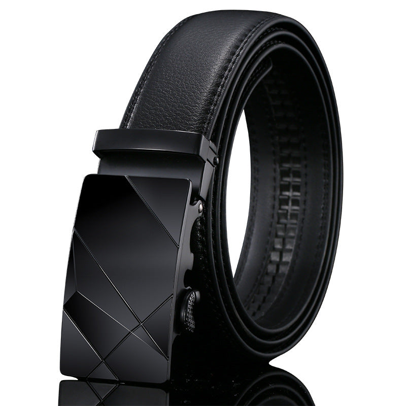 Mens Genuine Leather Belt With Automatic Buckle