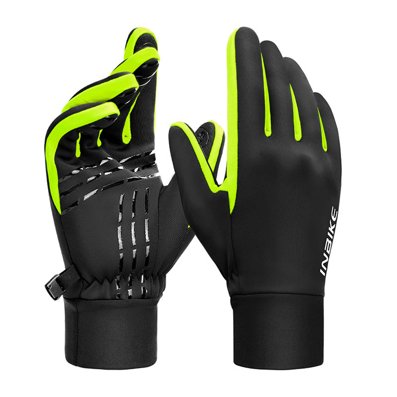 Cycling Gloves With Fleece Lining, Warm, Full-finger, Touchscreen-compatible