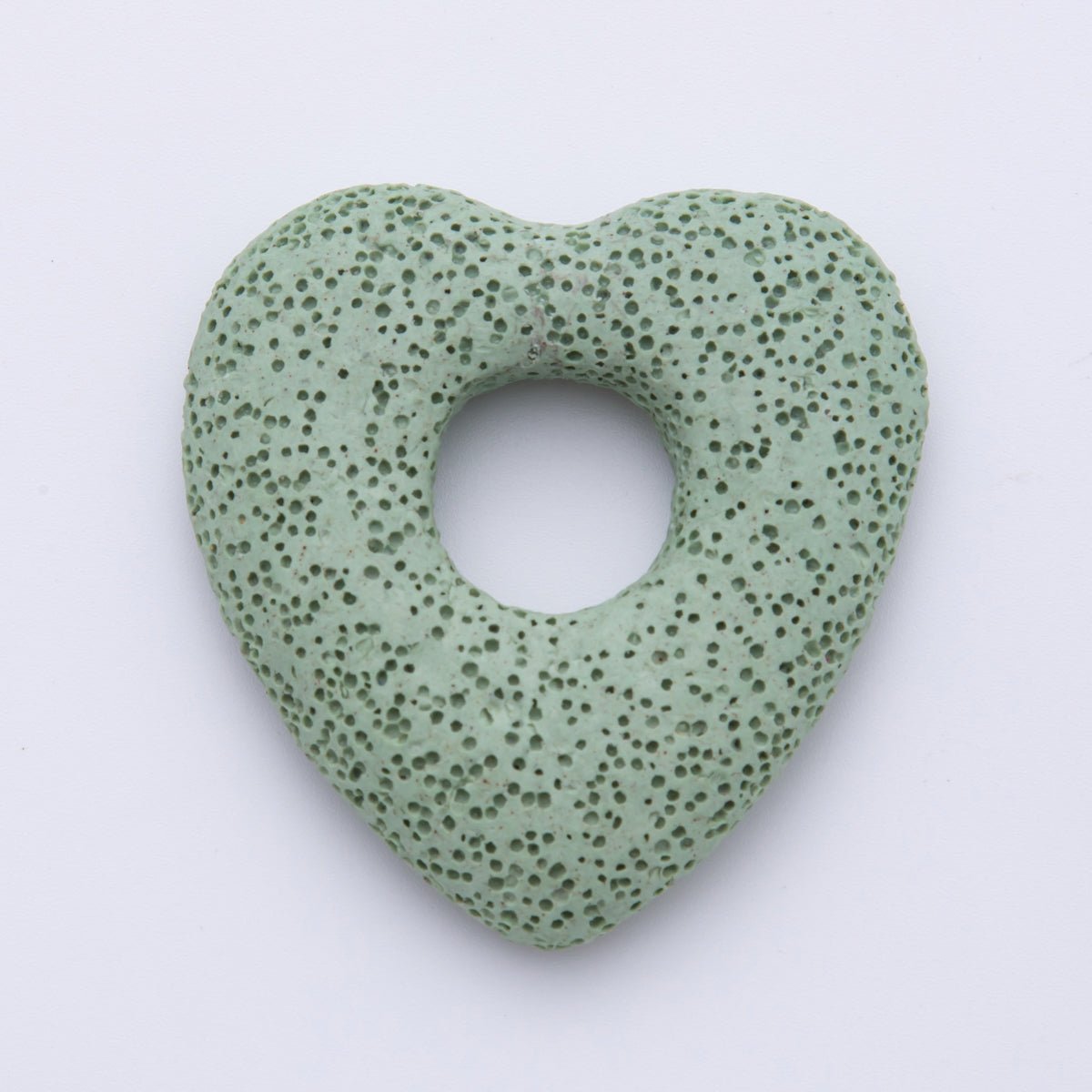 53mm Black, Blue, Green Textured Lava Stone Heart Lovely Finding | Z1470 ~ Z1473