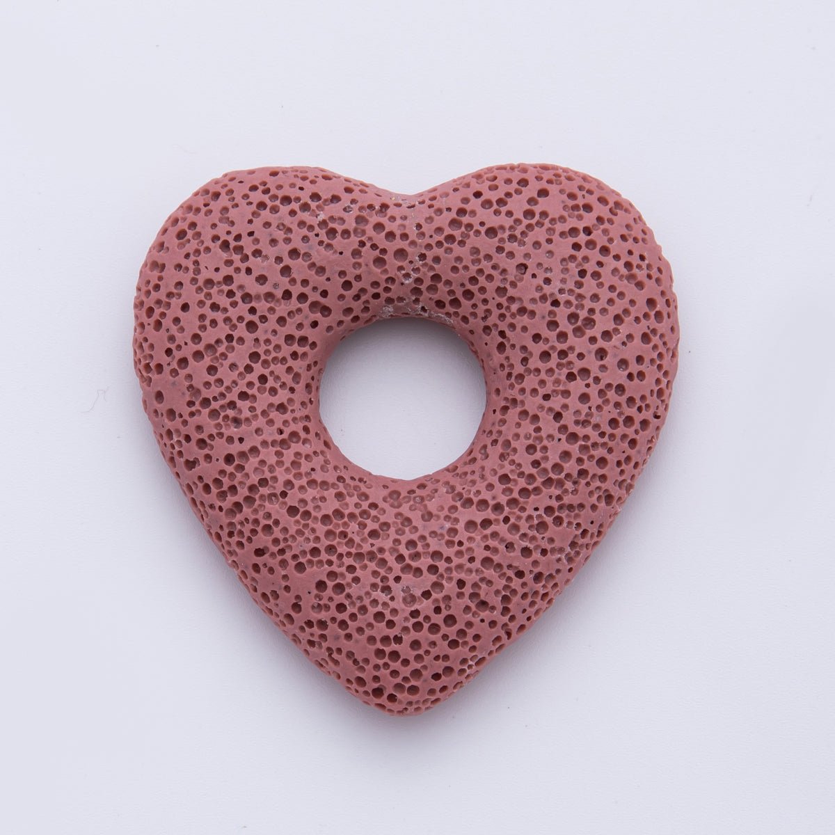 53mm Black, Blue, Green Textured Lava Stone Heart Lovely Finding | Z1470 ~ Z1473