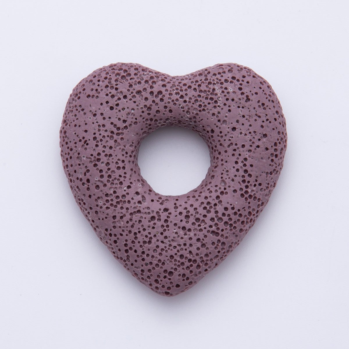 53mm Black, Blue, Green Textured Lava Stone Heart Lovely Finding | Z1470 ~ Z1473