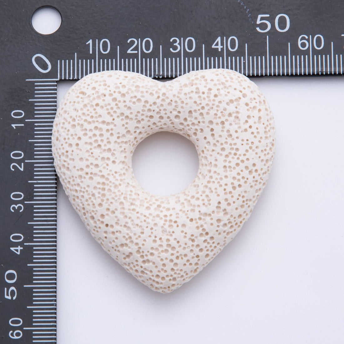 53mm Black, Blue, Green Textured Lava Stone Heart Lovely Finding | Z1470 ~ Z1473