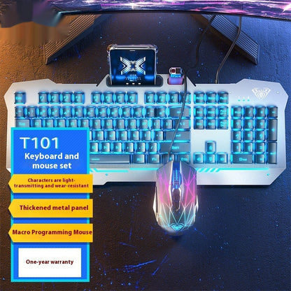 Mechanical Feeling Wired Key Mouse Headset Bundle