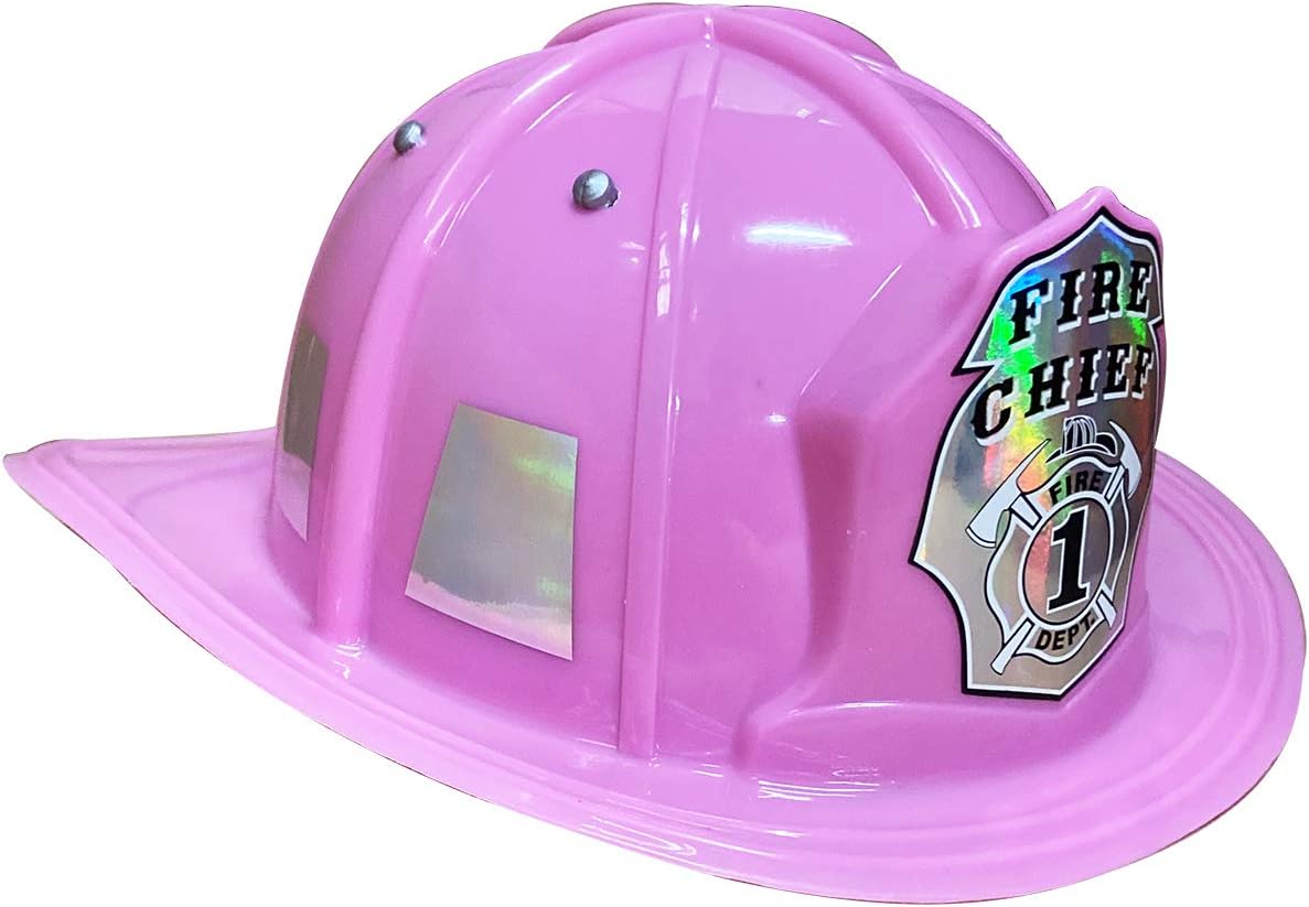 Pink Firefighter Helmet with Adjustable Headband  Child