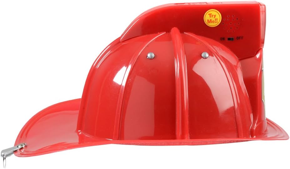 Red Firefighter Helmet with Lights and Sounds Child