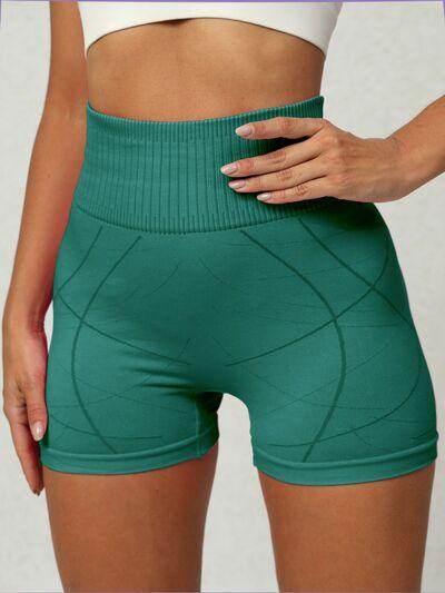 High Waist Active Shorts for Women with Stretch Fabric