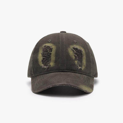 Distressed Cotton Baseball Cap for Casual Style and Comfort