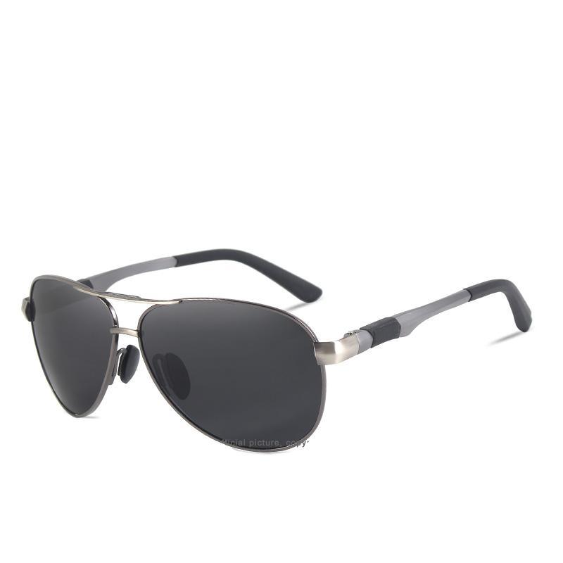 Men 100% Polarized Aluminum Alloy Frame Sunglasses  In Elegant Retro Classic Men&