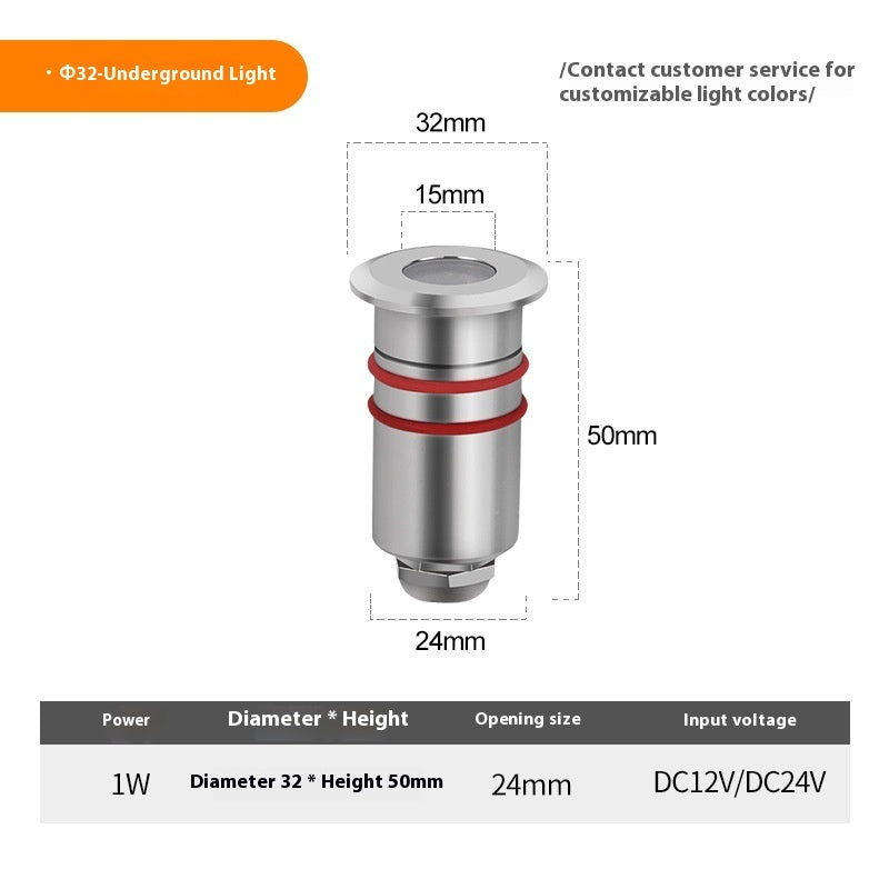 1W XINGX Underwater Aisle Underground Led Breathing Mini Floor Lamp Step Light