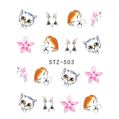 Butterfly Flower Water Transfer Decal Nail Sticker