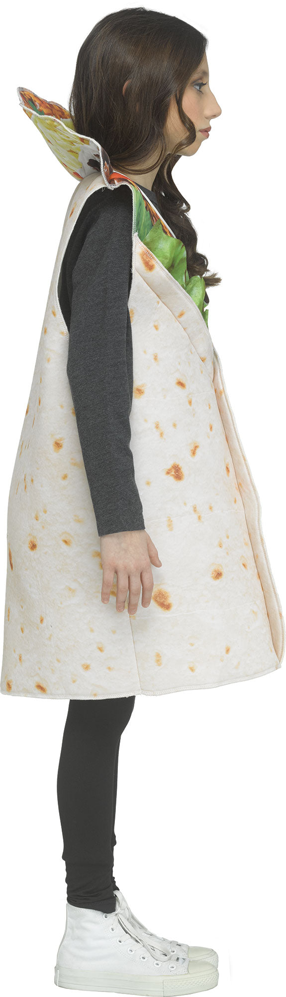 Festive Screen Print Burrito Child Mexican Food Costume