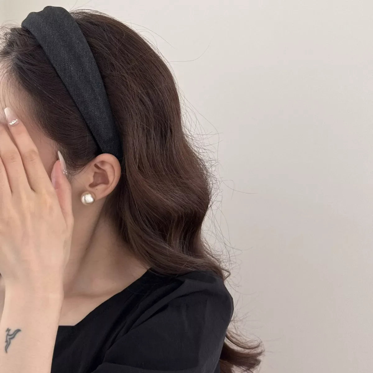 Denim Padded Wide Headband