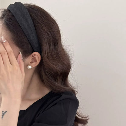 Denim Padded Wide Headband
