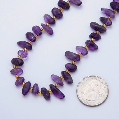 5.5mm Geometric Pebble Natural Gemstone Bead Strand Finding | WA-1971