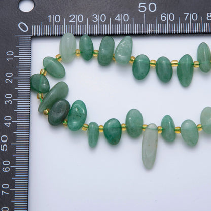 5.5mm Geometric Pebble Natural Gemstone Bead Strand Finding | WA-1971