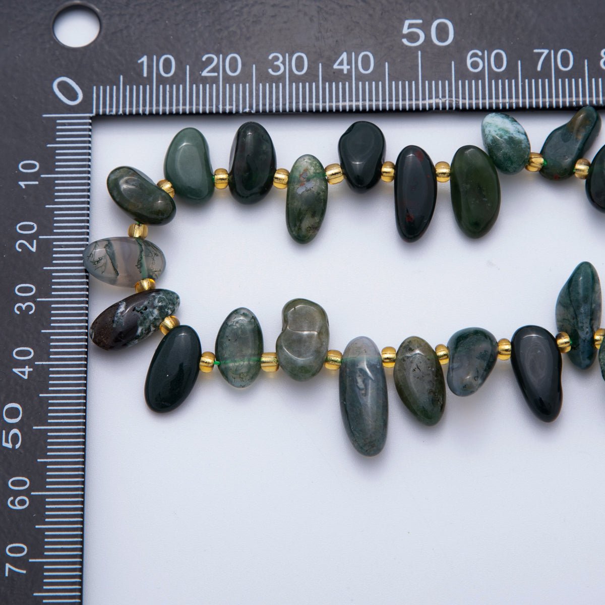 5.5mm Geometric Pebble Natural Gemstone Bead Strand Finding | WA-1971