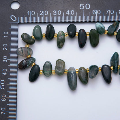 5.5mm Geometric Pebble Natural Gemstone Bead Strand Finding | WA-1971