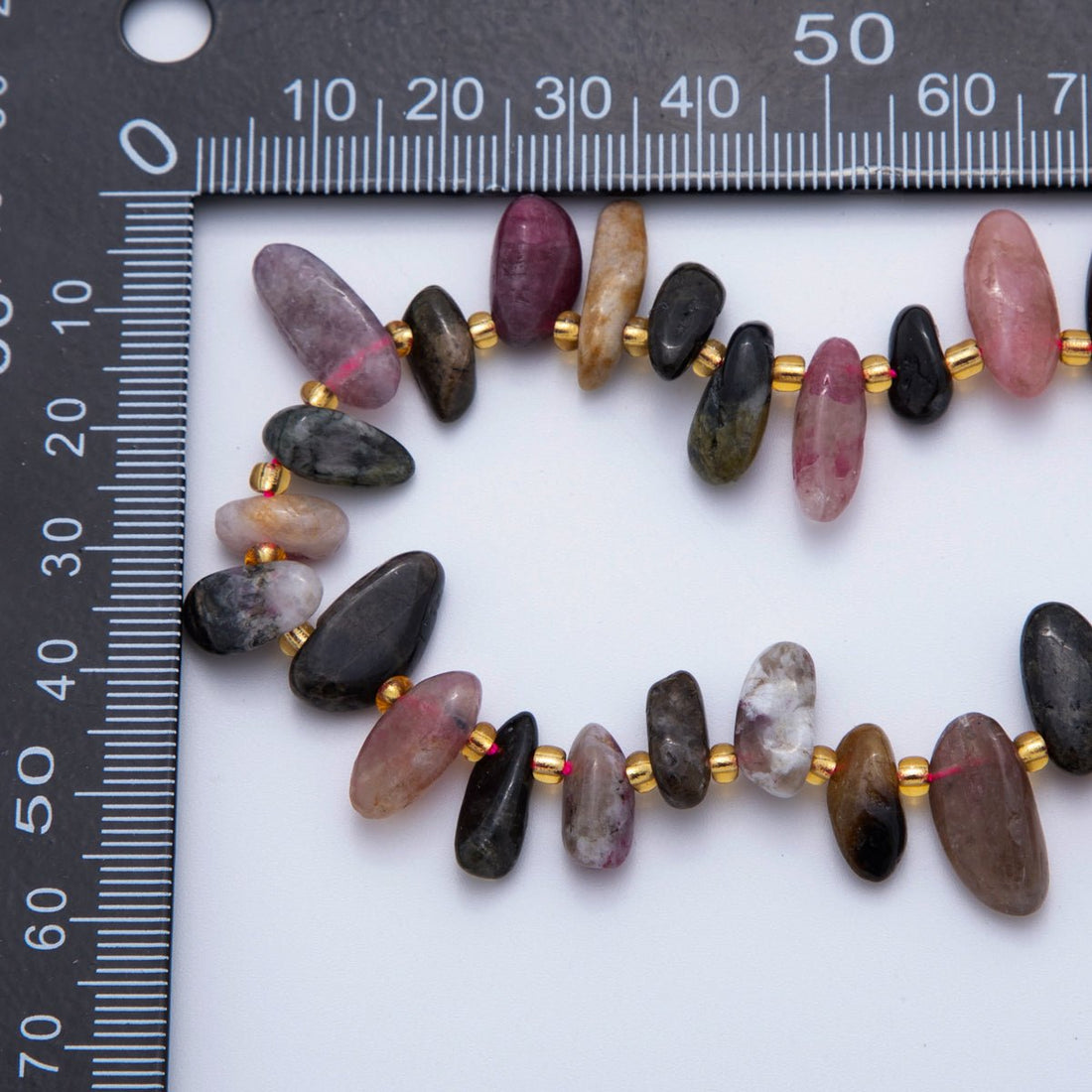 5.5mm Geometric Pebble Natural Gemstone Bead Strand Finding | WA-1971