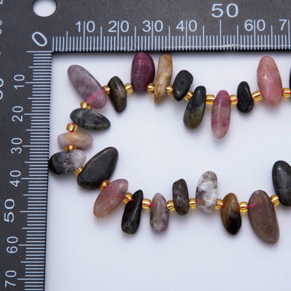 5.5mm Geometric Pebble Natural Gemstone Bead Strand Finding | WA-1971