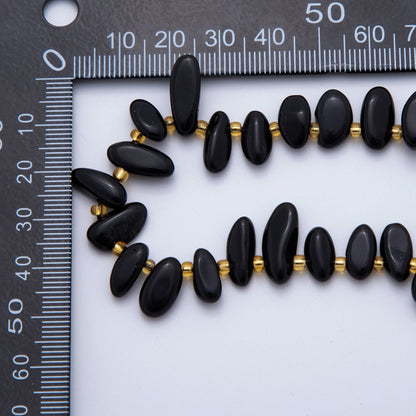 5.5mm Geometric Pebble Natural Gemstone Bead Strand Finding | WA-1971