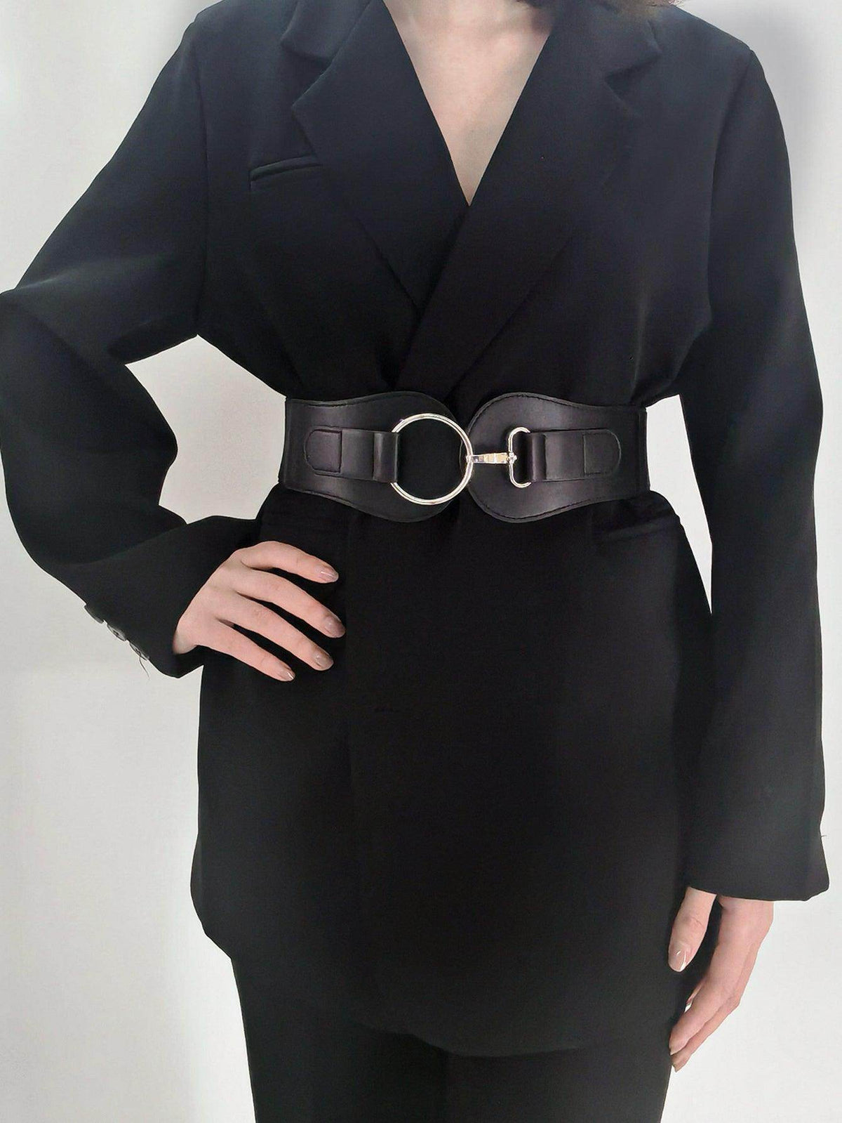 PU Elastic Wide Belt for Comfortable Fashion Fit