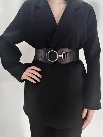PU Elastic Wide Belt for Comfortable Fashion Fit