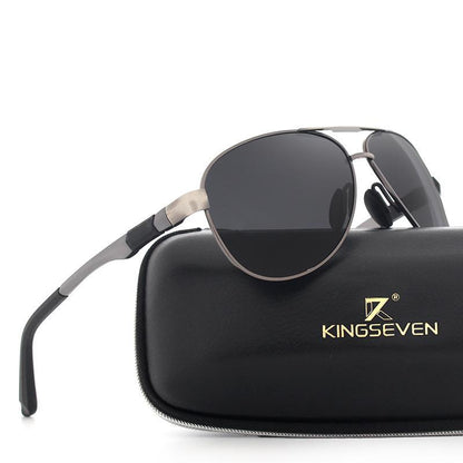 Men 100% Polarized Aluminum Alloy Frame Sunglasses  In Elegant Retro Classic Men&
