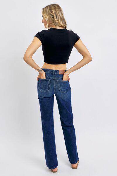 Judy Blue Full Size Tummy Control Straight Jeans Plus Size