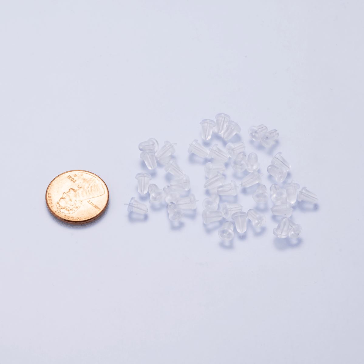 5.6mm x 4.2mm Clear Soft Silicone Rubber Earring Post Backings Set | Findings-00210