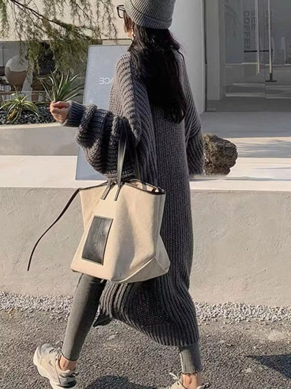 Oversized Long Sleeve Longline Cardigan