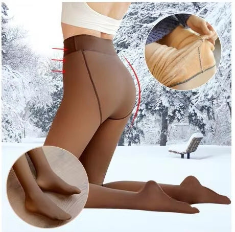 Elastic High Waist Base Thick Elastic Warm-keeping Pants