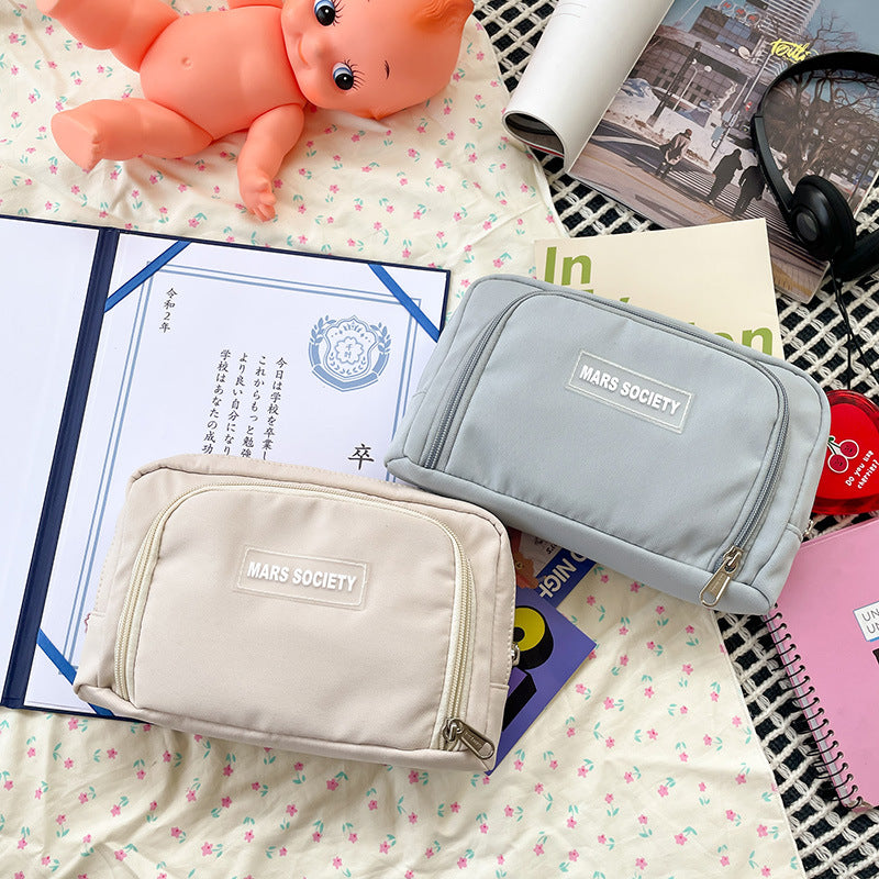 Simple Girl Student Large Capacity Pencil Case