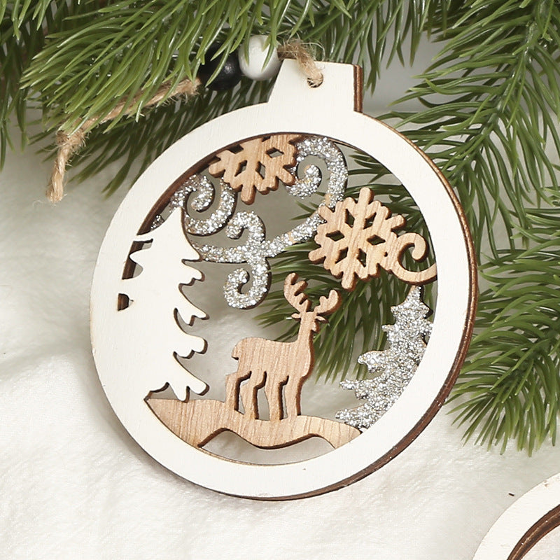 Creative Christmas Wooden Pendant