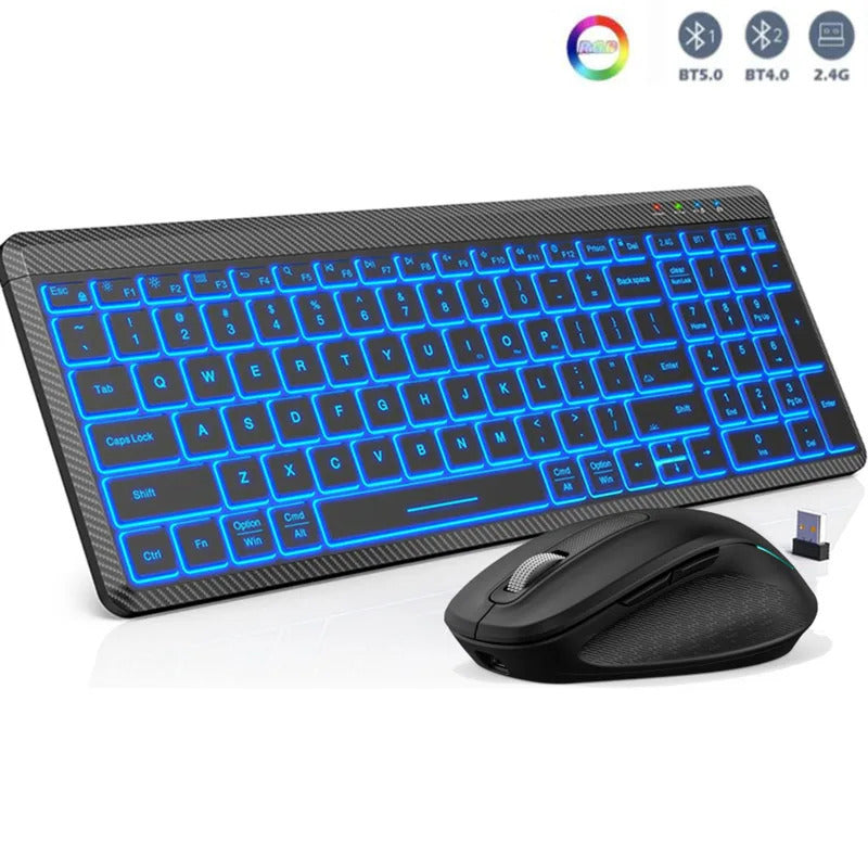 Wireless Bluetooth Dual-mode Charging Keyboard And Mouse Combination Suit Mute Ergonomic