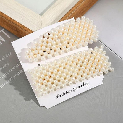 5/8PCS/Set Women Girls Elegant Imitation Pearls Geometric Hairpins Sweet Hair Ornament Clips Barrettes Gorgeous Fashion Hair Accessories For Women