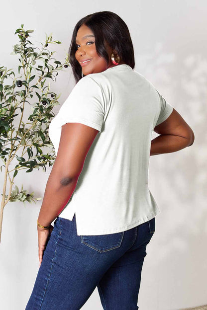 Relaxed Fit Rayon Crewneck Tee