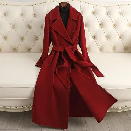 Autumn &amp; Winter Temperament Korean Wool Coat for Women – Elegant &amp;