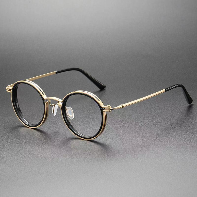 Vintage Round Frame Reading Glasses Anti Blue Light