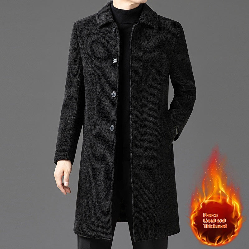 Temperament Lapel With Velvet Men&