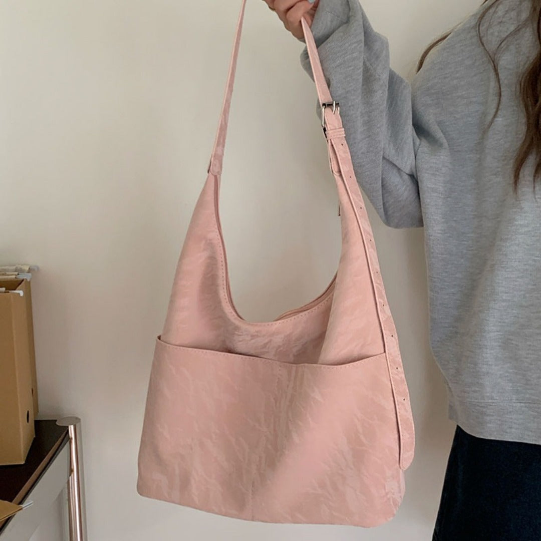 Soft large capacity hobo bag, women&