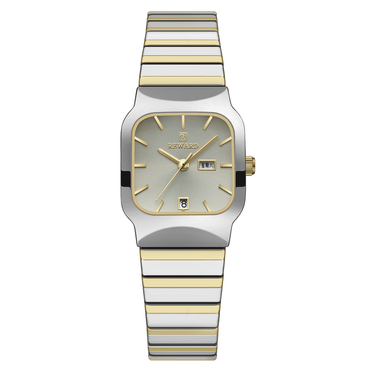 Square Double-point Casual Couple Functional Watch