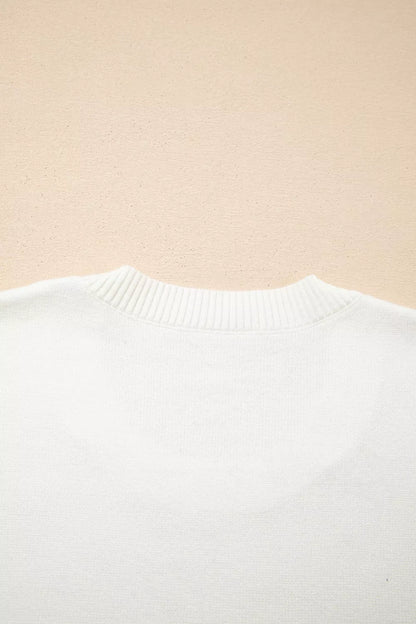 Colorful Holly Jolly Christmas Knit Loose Sweater