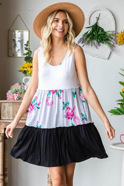 Heimish Full Size Scoop Neck Frill Tiered Dress Online