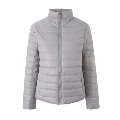 Womens Mid-Length Warm Hooded Cotton Coat In Lambswool