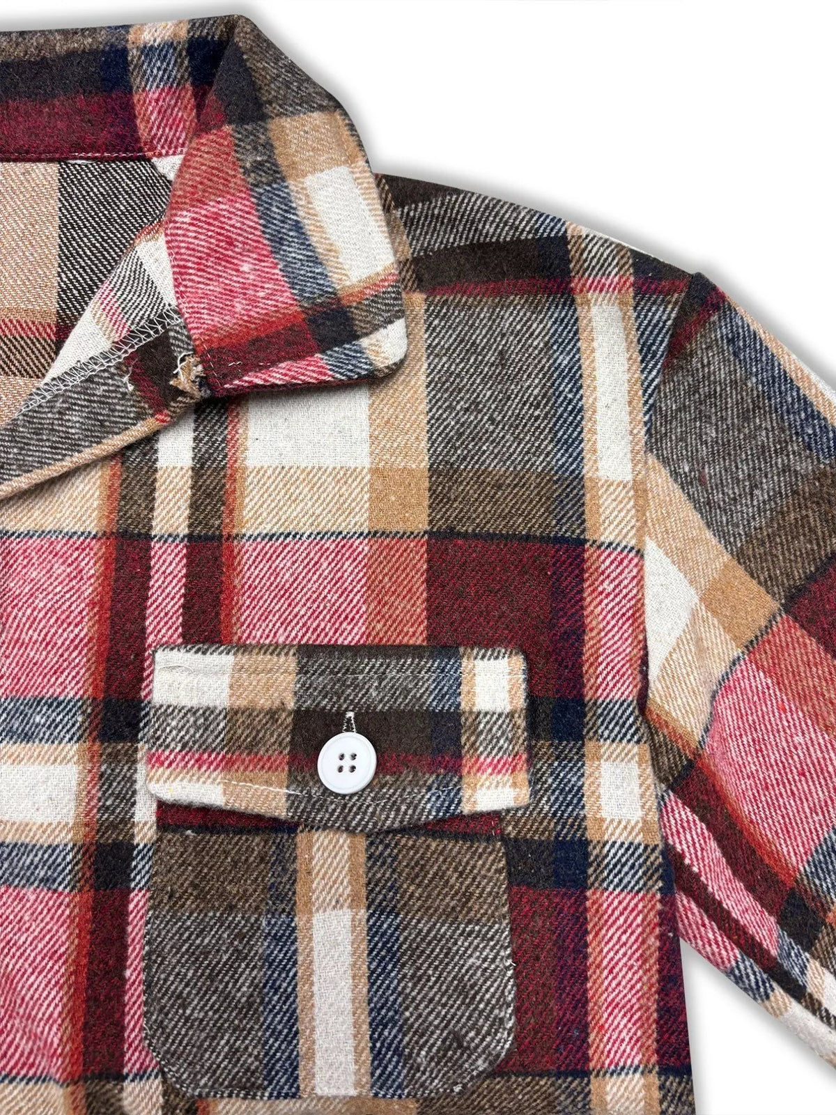 Casual Plaid Button-Down Shacket